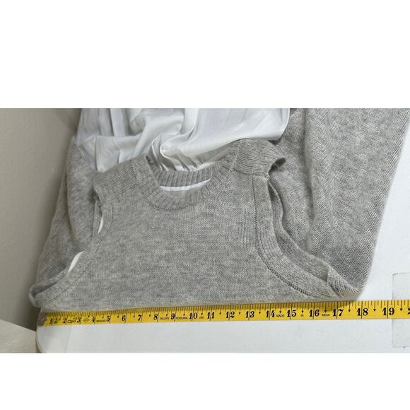 Brochu Walker Sweater Womens XS Aimi Crossback Looker Argent Grey Wool Cashmere - Picture 9 of 11